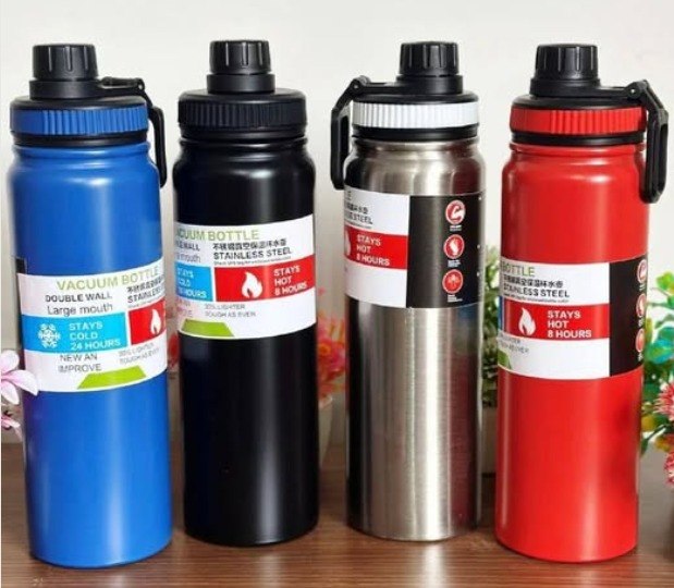 800mlgarrafa Térmica Água Squeeze Inox Academiaquente E Frio