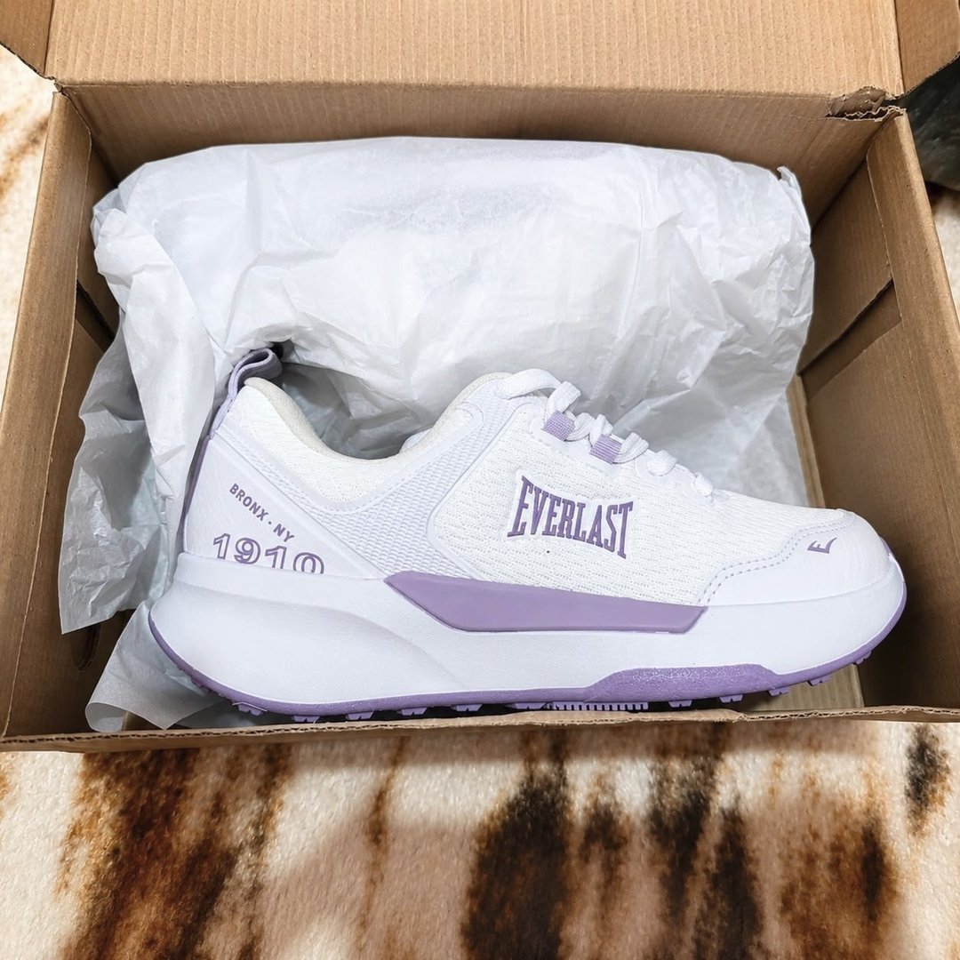 Tênis Everlast Solo Feminino Esportivo Corrida Barato Leve Branco E Lilás Liso 37 Br