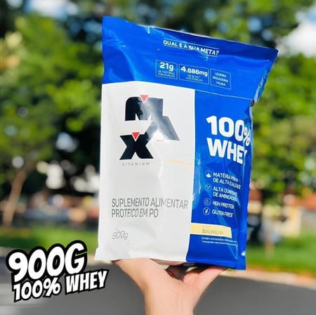 Max Titanium 100% Whey - 900G Refil Chocolate -