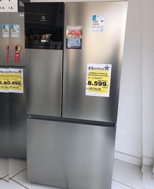 Geladeira Electrolux Frost Free French Door Inverter 590L Multidoor Efficient Inox Look - 110v/220v