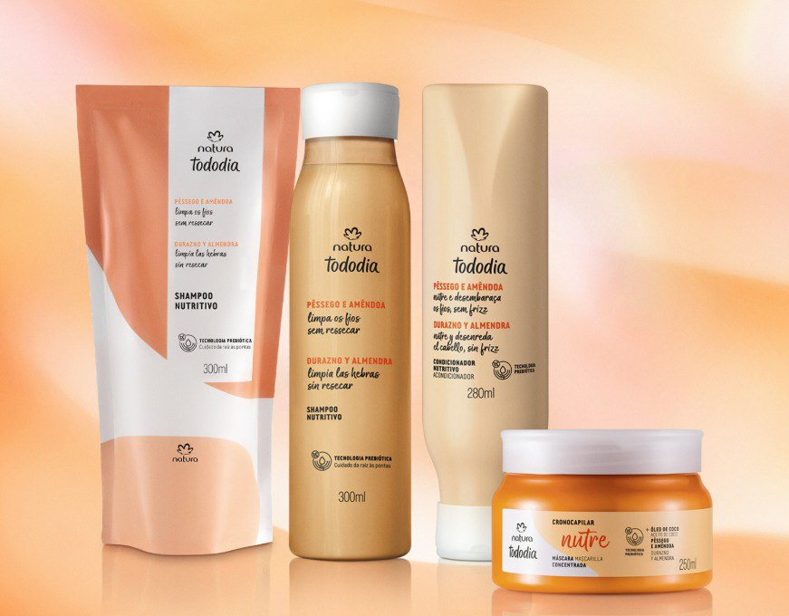 Kit Nutritivo Tododia Pêssego e Amêndoa (4 produtos)