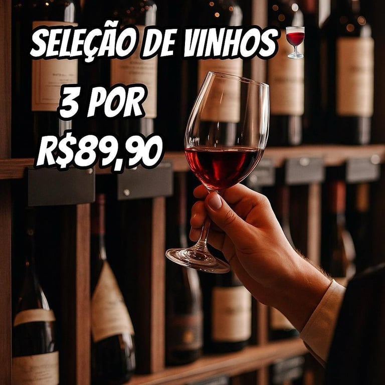 🚨 Leve 3 Vinhos por R$ 89,90 ‼️