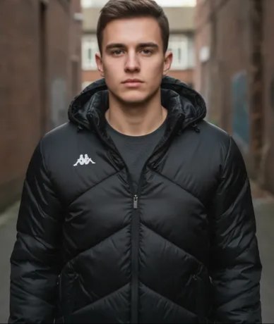Jaqueta Kappa Padding Sport Bessie Puffer Preto Masculina - Tam. P