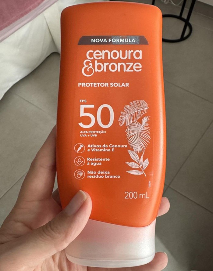 Protetor Solar FPS 50 Cenoura & Bronze 200ml