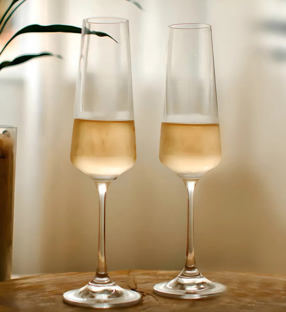 Taça Champanhe Cristal Xtra 210ml Bohemia Champagne Com Jogo 6 Peças - Jhamba Transparente