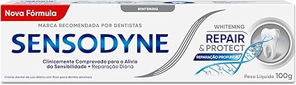 Sensodyne Creme Dental Repair e Protect Whitening, Restaura o Branco Natural dos Dentes, 1...