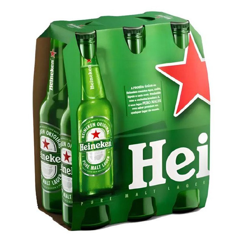 Cerveja Heineken Puro Malteloira Long Neck 250ml 6 U