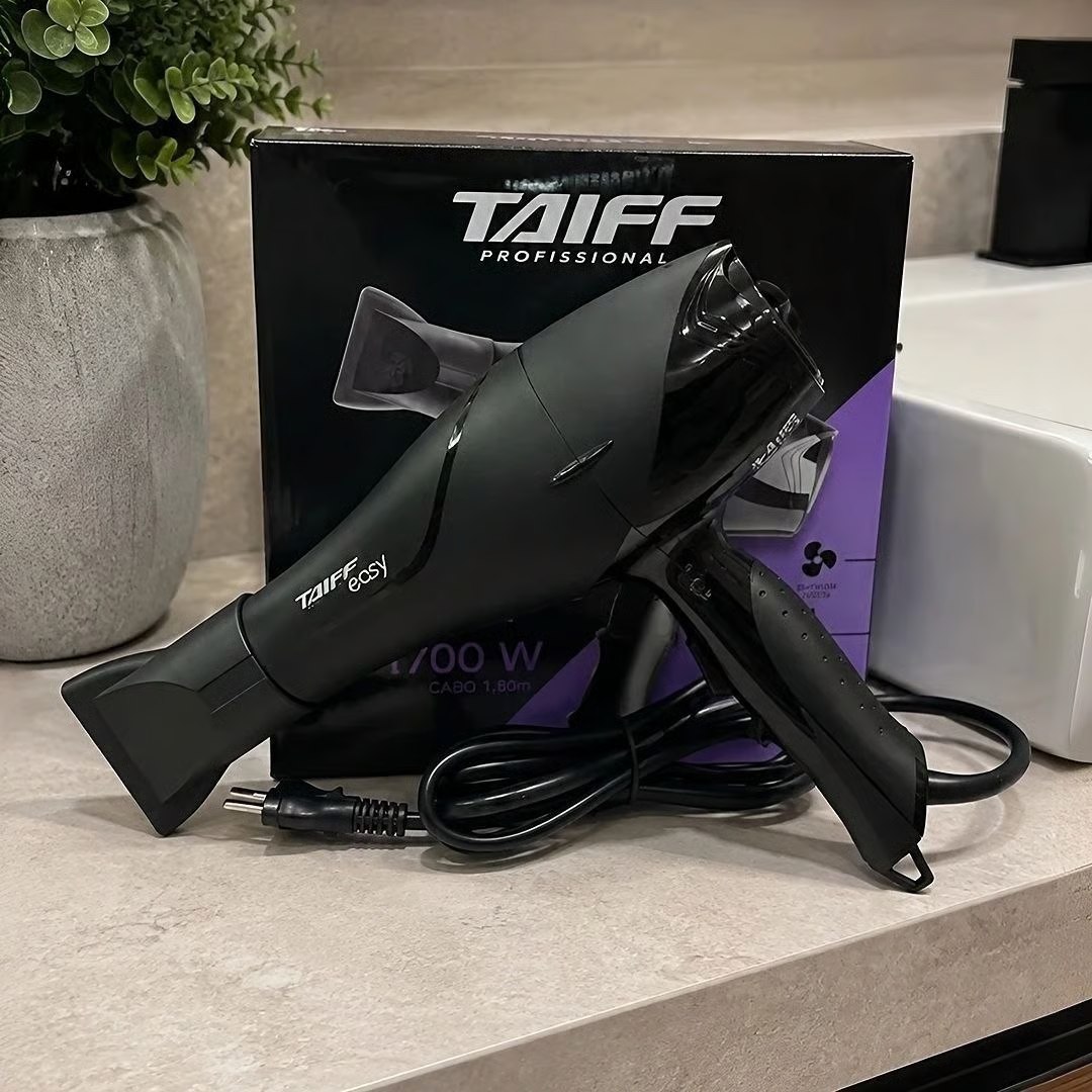 🤓Secador De Cabelos Motor Ac Profissional Easy 1700w Taiff Preto