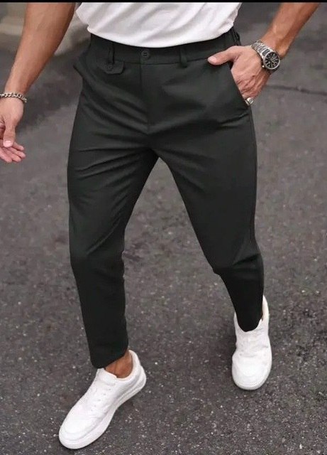 🤓Calça Masculina Alfaiataria Italiana Corte Reto Social Aba