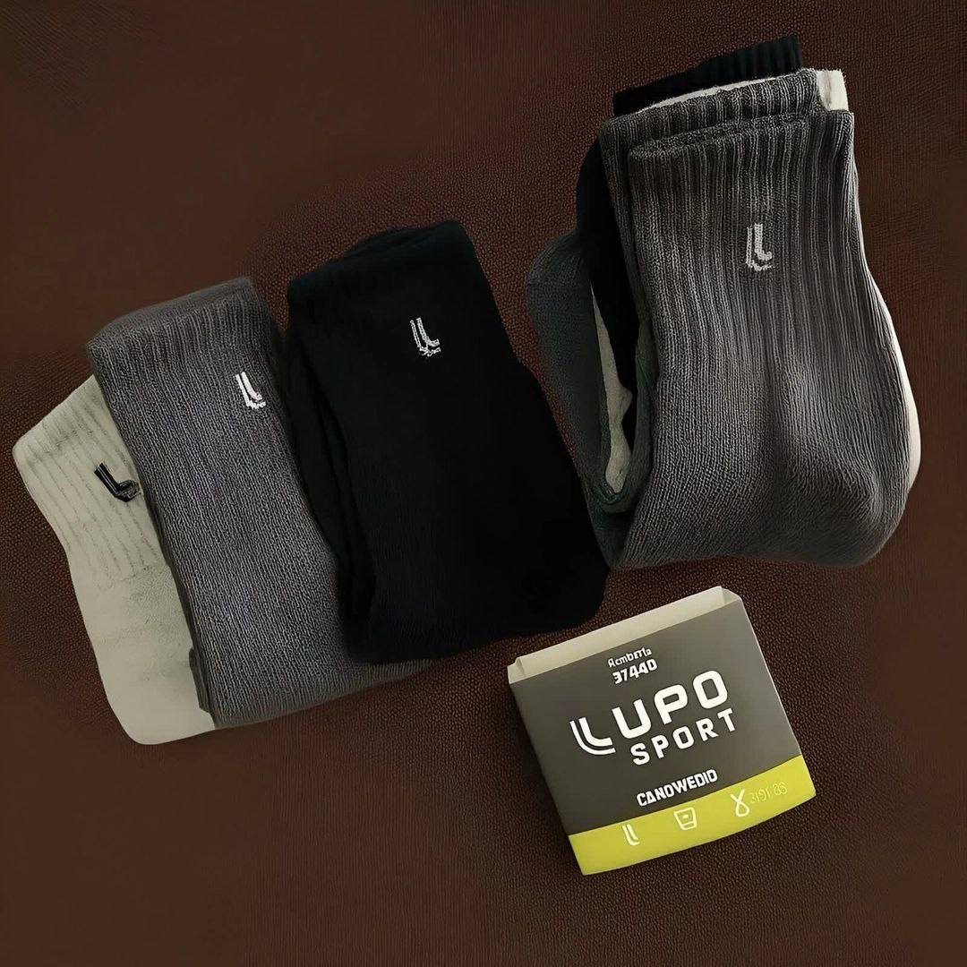 Kit 10 pares Meia Cano Médio, Básica, Lupo, adulto-unissex, Branca/Cinza/Preta, 41 a 44, G