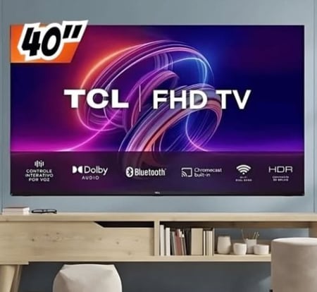 Smart TV 40” Full HD LED TCL 40S5400A Android - Wi-Fi Bluetooth Google Assistente 2 HDMI 1...