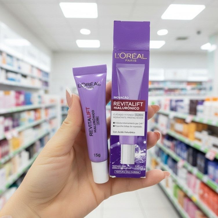 L’Oréal Paris Creme Para Área Dos Olhos Anti-Idade Revitalift Hialurônico, Cuidado Intenso...
