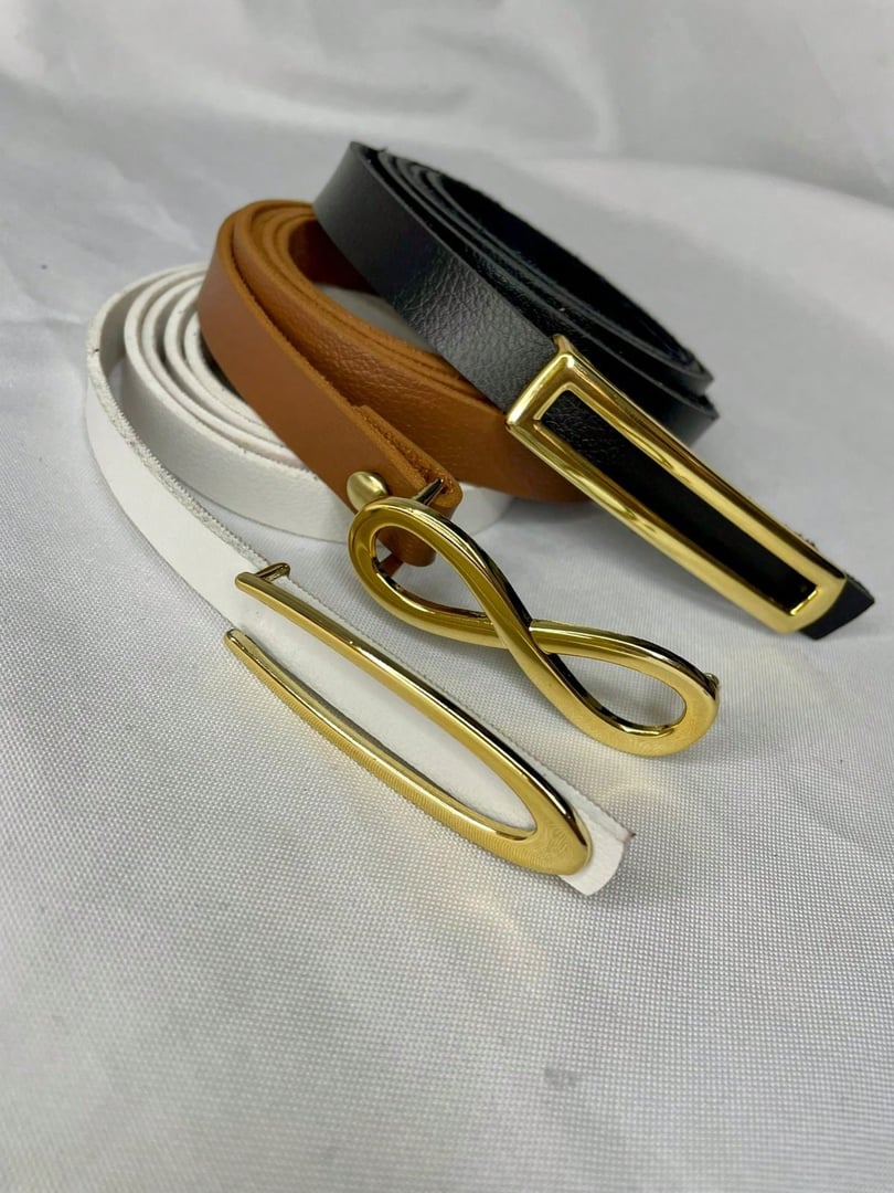 Kit de Cinto Mix  Feminino Fivelas Variadas Minimalista-Plus