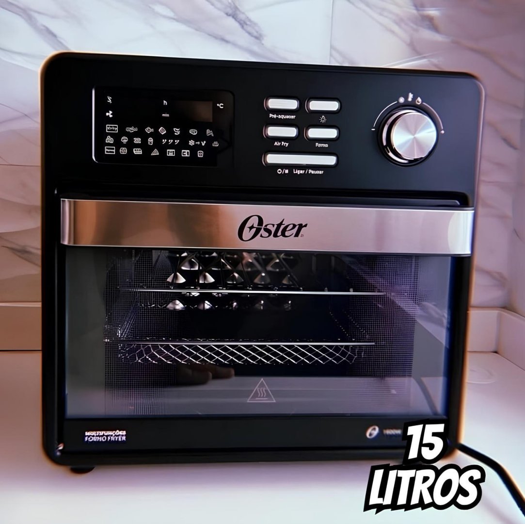 Forno e Fryer 15L Oster Multifunções Compact 10 em 1 Painel Touch Digital 1600W - 110v/220...