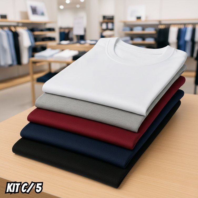 Kit 5 Camisa Masculina Termica Academia Dry Fit Malha Fria