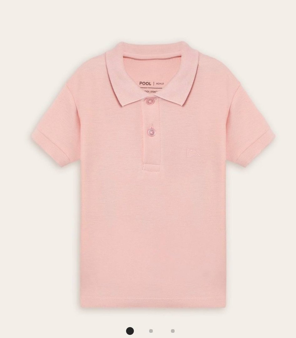 Polo infantil Pool Legacy lisa 1-4A rosa - Rosa Claro