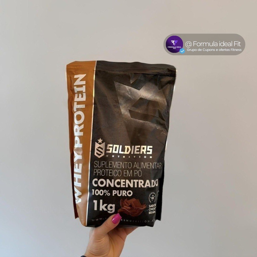 Whey Protein Concentrado 1kg Sabor Chocolate Belga Soldiers Nutrition