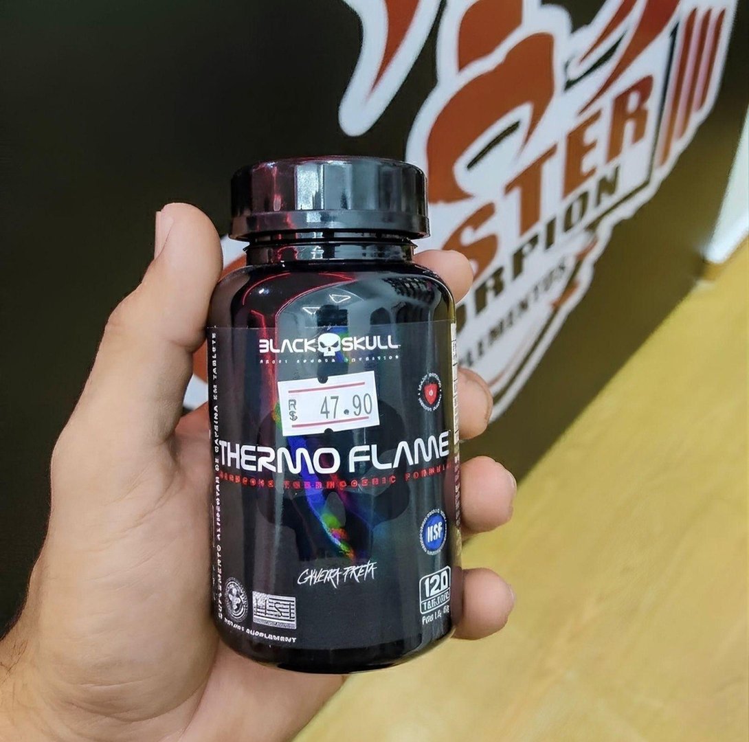 Termogênico Black Skull Thermoflame 120 Caps