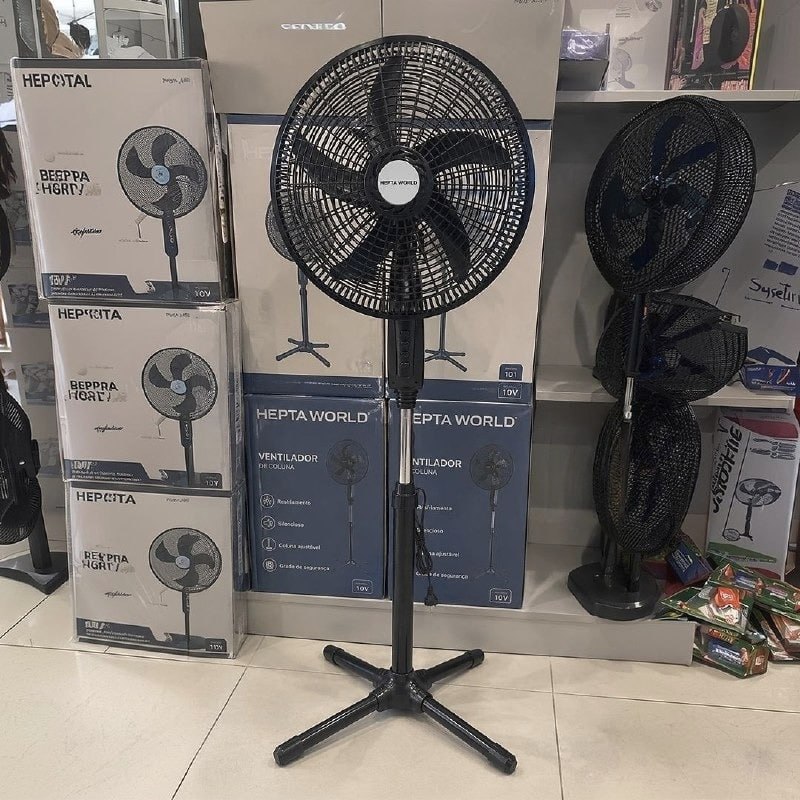 HEPTA WORLD Ventilador de Coluna, Resfriamento, Silencioso, Design Slim para Casa Escritório