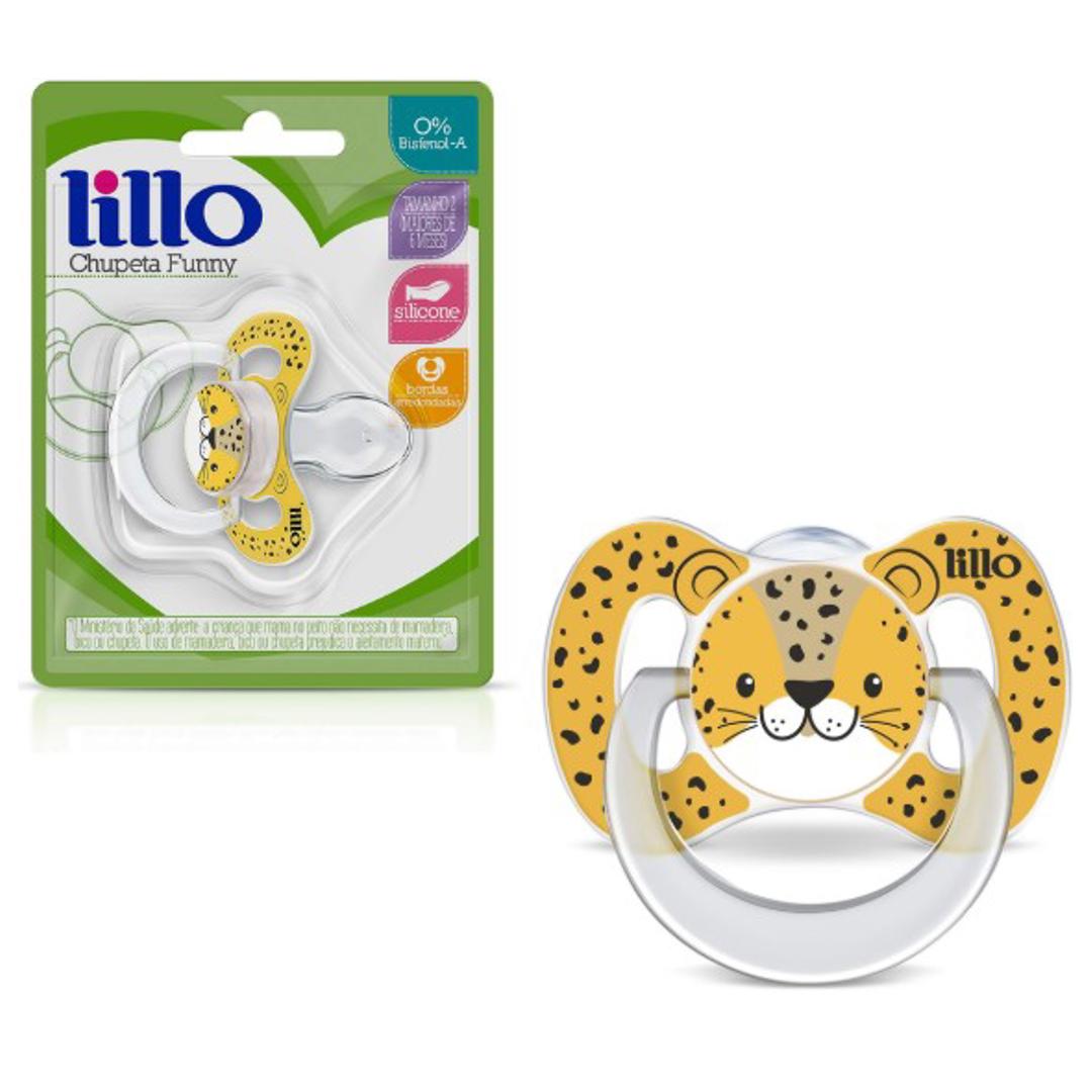 Lillo Chupeta Funny Animais Silicone Onça -