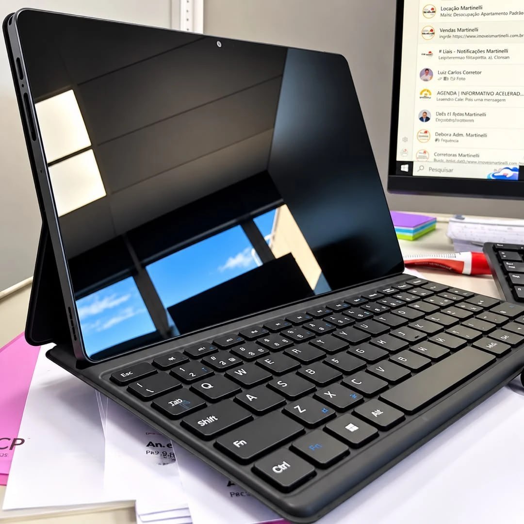 Tablet VAIO TL10 4GB RAM 128GB Octa-Core, Tela 10.4” 2K, 4G WiFi Dual Band, Câmera 8MP + Selfie 5MP, 7000mAh, Android 16, com Teclado Magnético de Conexão Inteligente – Preto