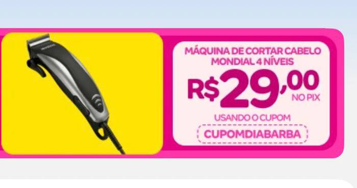 Máquina de Cortar Cabelo Mondial Hair Stylo - CR-02 4 Níveis de Altura