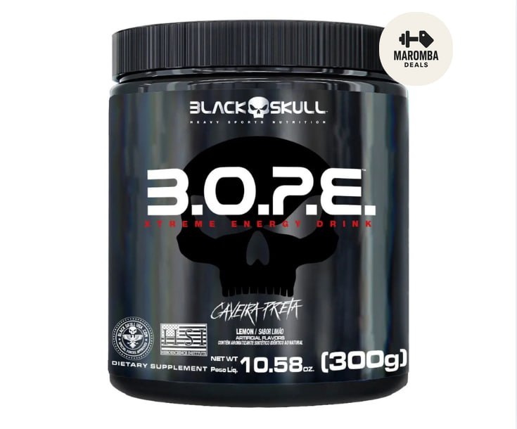 Pré-treino Bope Limão 60 Doses - 300g Black Skull