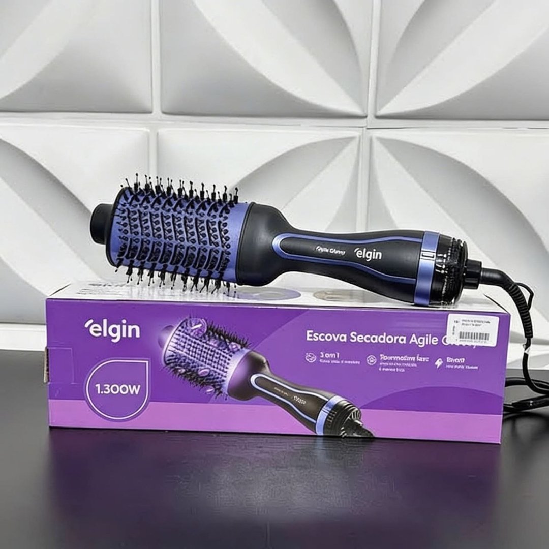 Escova Secadora Agile Glossy Elgin 1200w Bilvolt
