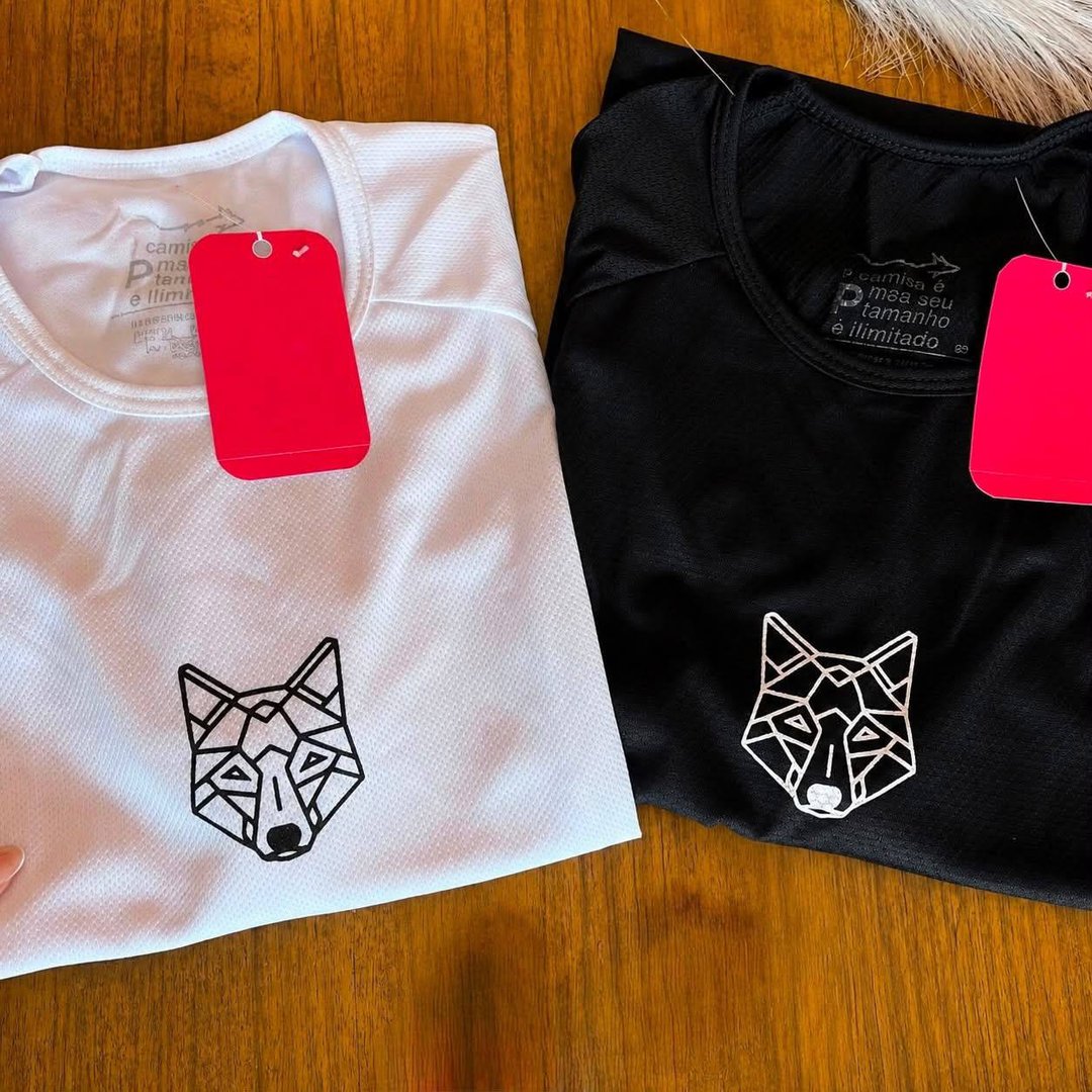 Kit 3 Camisetas Masculina Dry Alpha Lobo Geométrico