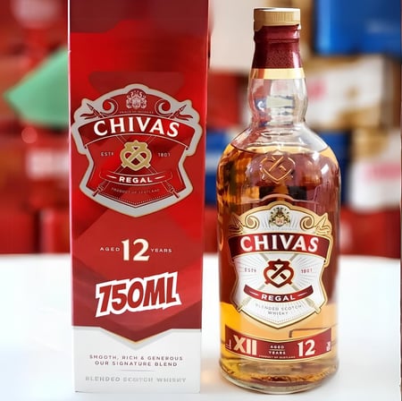 Whisky Chivas Regal 12 anos Blended Escocês - 750 ml