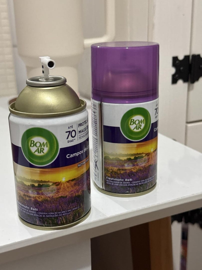 Aromatizador de Ambiente Bom Ar Automático Aerossol Freshmatic Refil na 2ª Unidade Campos de Lavanda