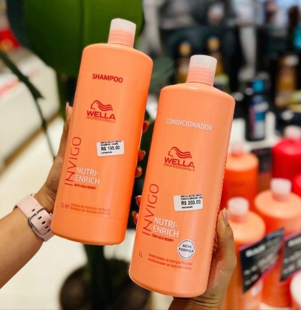 Kit Wella Professionals Invigo Nutri-Enrich Shampoo 1000ml + Condicionador 1000ml