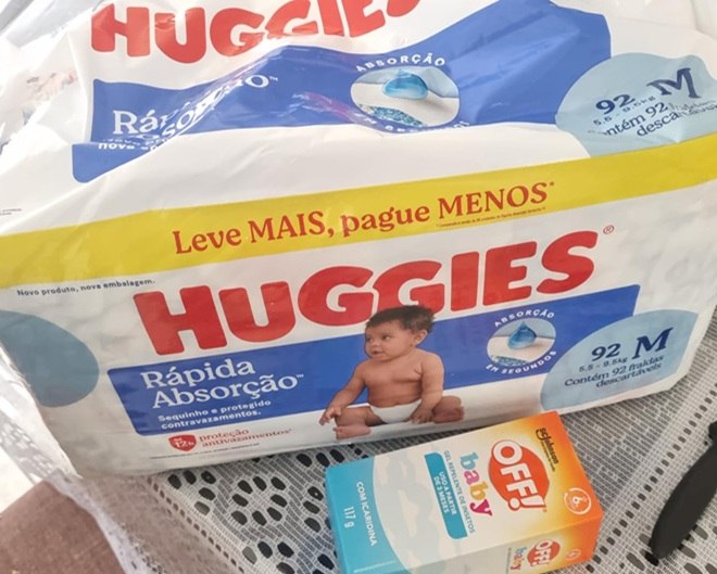 Pacote Huggies Fralda Tripla Proteção M - 92 Unidades