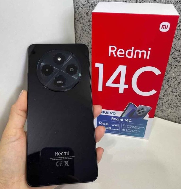 Xiaomi Redmi 14c 256GB 8GB Ram Dual Câmera Tripla 50MP + SelfieBateria 5.1600 mAh Black