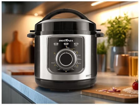 Panela de Pressão Elétrica Britânia - Multifuncional BPP01PI 700W 3L
