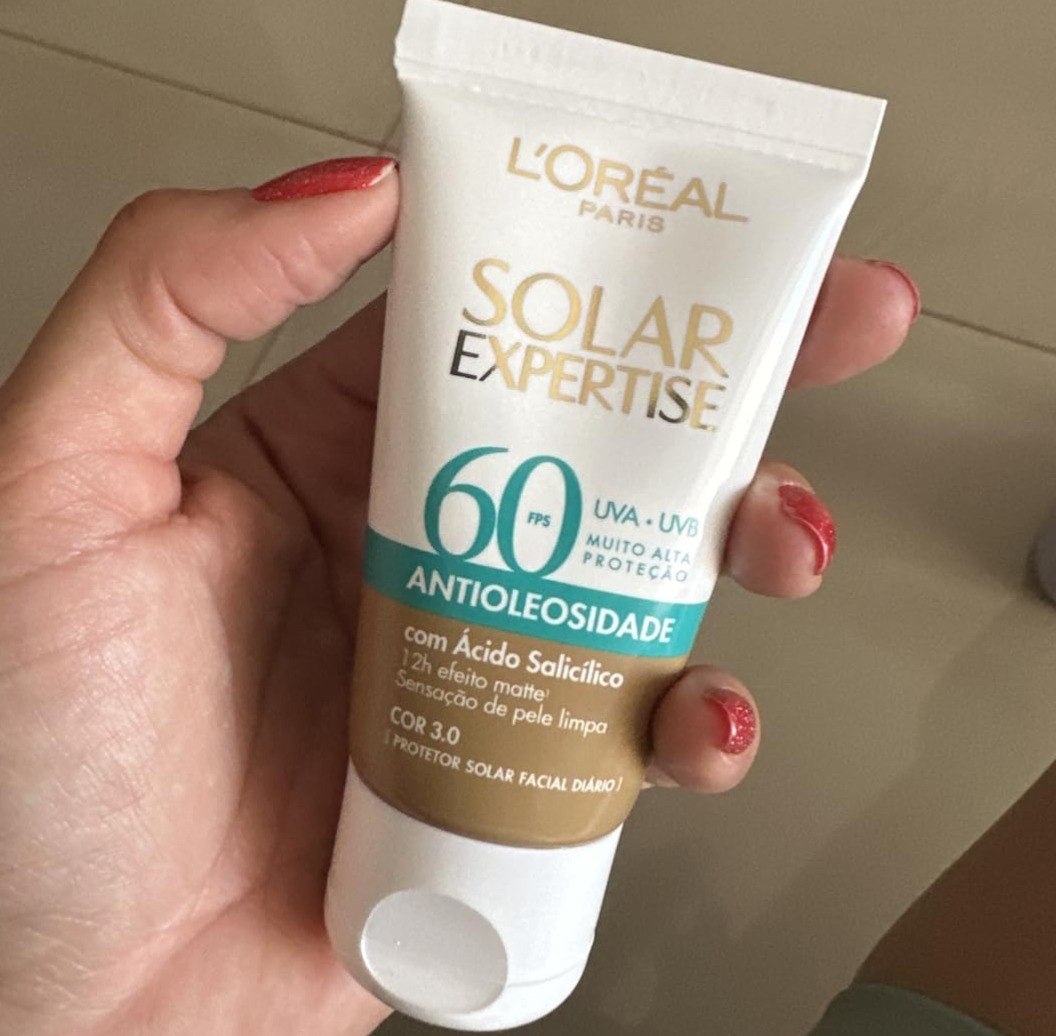 Protetor Solar Facial L'Oréal Paris Solar Expertise Antioleosidade Fps60 Cor 3.0 Média 40G