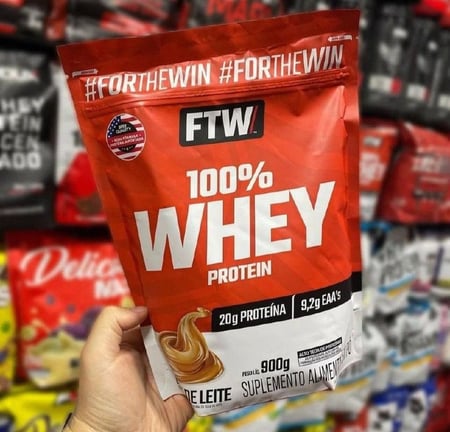 FTW 100% Whey Protein com Proteína Concentrada WPC, Suplemento Alimentar Pós-Treino em Pó ...