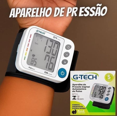 G-Tech Aparelho de pressão digital de pulso GP400, Branca