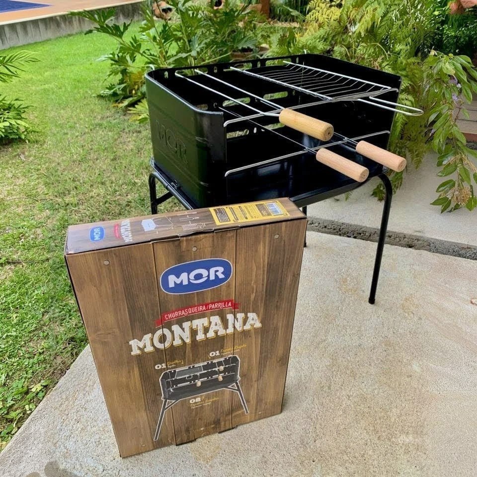 Churrasqueira Móvel Mor Montana 3005 54cmx35cmx64cm Preto