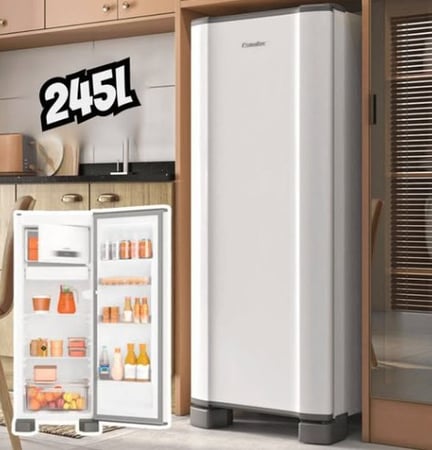 Geladeira/Refrigerador Esmaltec Branca 245L ROC31 PRO