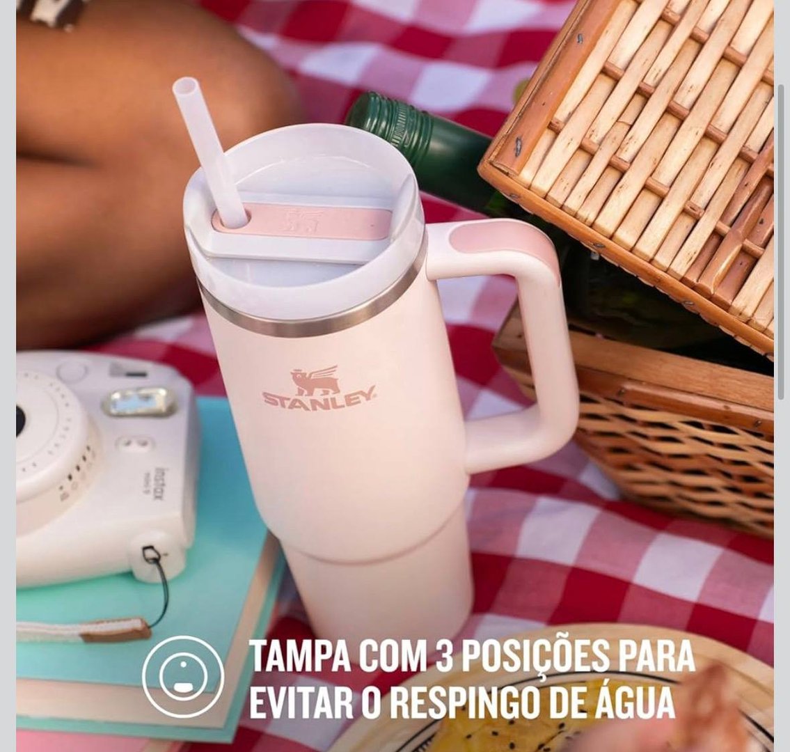 Stanley - Copo Quencher H2.0 FlowState 887ml - Copo de aço inoxidável com tampa, isolament...