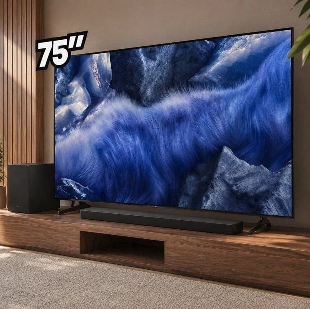 Samsung Combo Vision AI TV 75" QLED 4K QEF1 + Soundbar HW-B450F