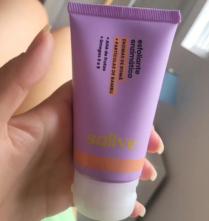 Esfoliante Enzimático Facial Sallve Com Partículas De Bambu 70g