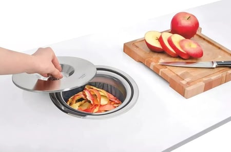 Lixeira de Embutir Bancada Pia Cozinha Tramontina Inox 5L