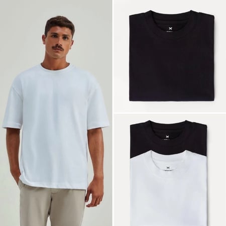 Kit Com 2 Camisetas Masculinas Básicas Relaxed Hering