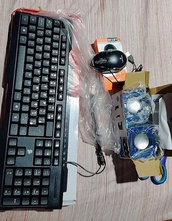 Kit Teclado e Mouse Com Fio + Caixa De Som Para Pc Computador Notbook Usb