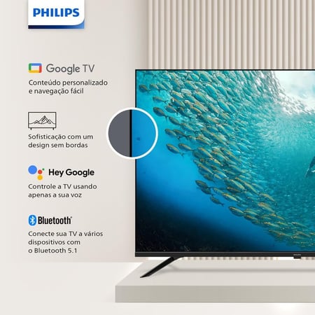 PHILIPS, Smart TV, 50'' 4K UHD, 50PUG7019/78, Google TV, Comando de Voz, HDR