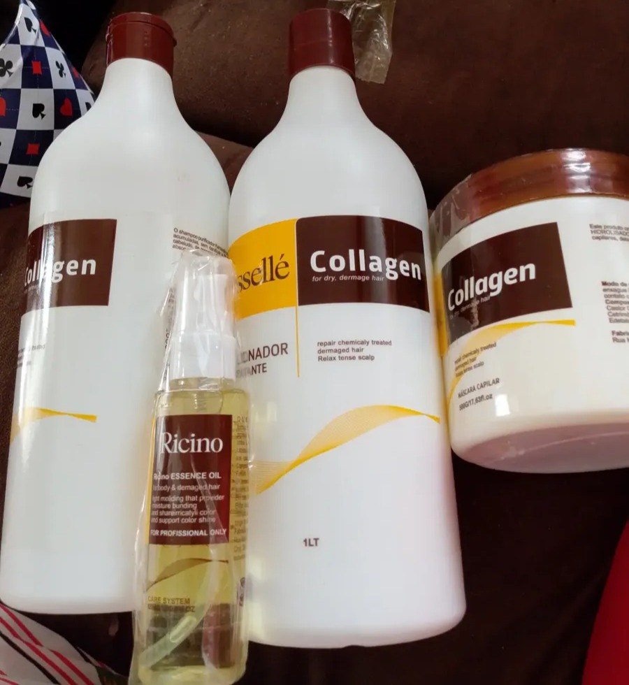 Kit Karssellé Shampoo 1L + Condicionador 1L + Máscara 500g + Óleo Reparador