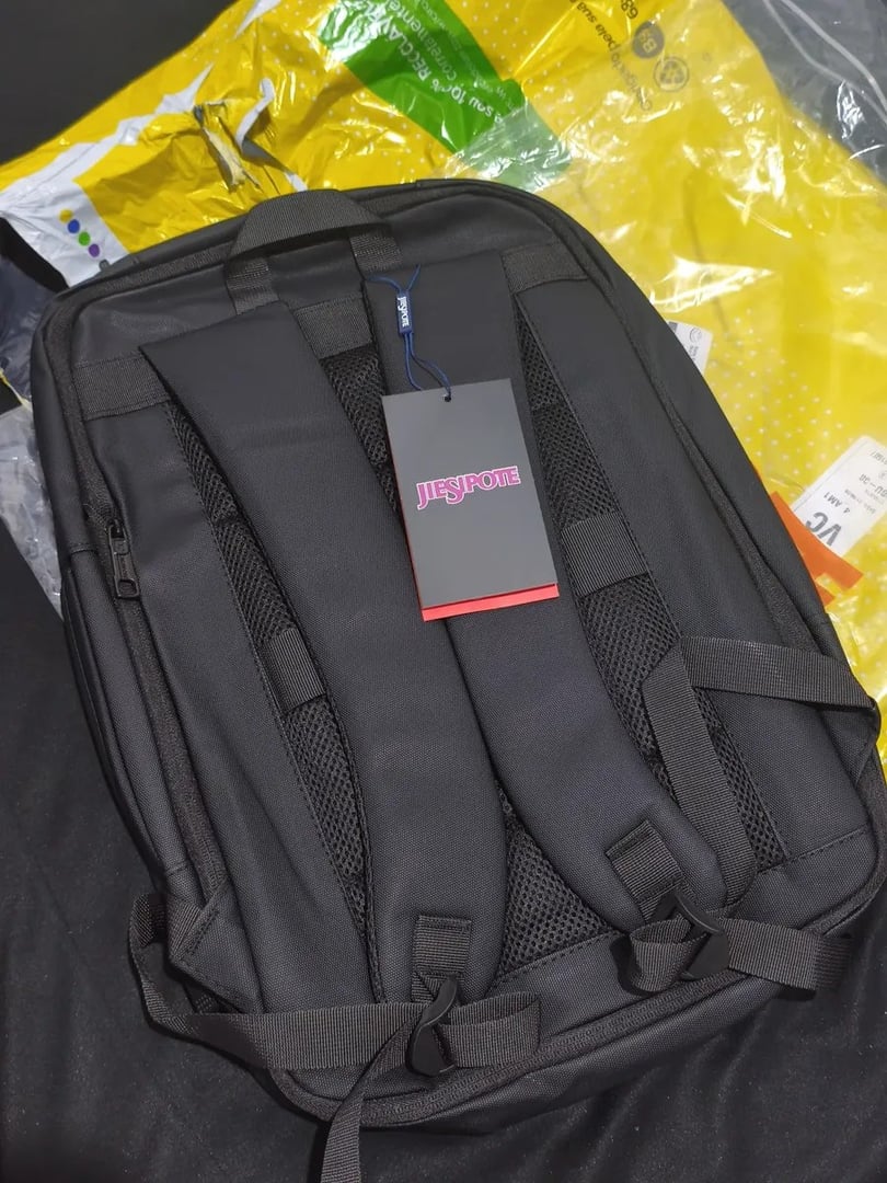 Mochila À Prova D'água Reforçada Expansível Para Viagens Diá Preto
