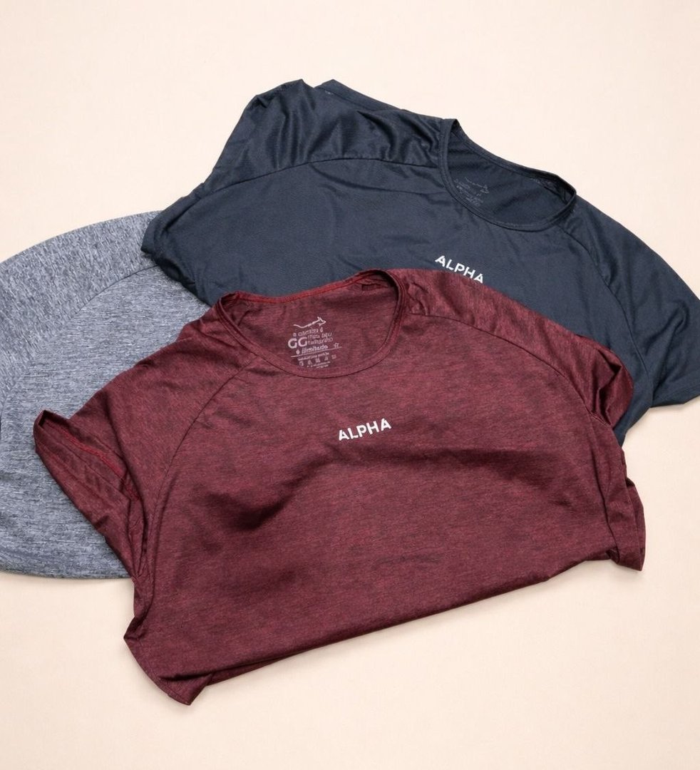 Kit 3 Camisetas Dry Alpha Masculina - Essential